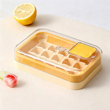 Load image into Gallery viewer, Press Silicone Ice Cube Tray with Lid and Storage Bin One-piece Ice Maker Mold Box Kitchen Bar Accessories
