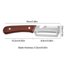 Load image into Gallery viewer, 2-in-1 Wooden Handle Stainless Steel Vegetable Peeler Multifunctional Fruit Slicer with Bottle Opener Kitchen Tool