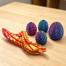 Load image into Gallery viewer, 3D Printed Articulated Dragon Egg Flexible Fidget Toy Gradient Dragon Model Desktop Decor Stress Relief Surprise Gift for Kids Adults