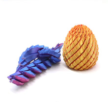 Load image into Gallery viewer, 3D Printed Articulated Dragon Egg Flexible Fidget Toy Gradient Dragon Model Desktop Decor Stress Relief Surprise Gift for Kids Adults