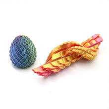 Load image into Gallery viewer, 3D Printed Articulated Dragon Egg Flexible Fidget Toy Gradient Dragon Model Desktop Decor Stress Relief Surprise Gift for Kids Adults