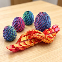 Load image into Gallery viewer, 3D Printed Articulated Dragon Egg Flexible Fidget Toy Gradient Dragon Model Desktop Decor Stress Relief Surprise Gift for Kids Adults