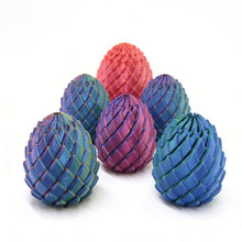 Load image into Gallery viewer, 3D Printed Articulated Dragon Egg Flexible Fidget Toy Gradient Dragon Model Desktop Decor Stress Relief Surprise Gift for Kids Adults