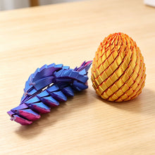 Load image into Gallery viewer, 3D Printed Articulated Dragon Egg Flexible Fidget Toy Gradient Dragon Model Desktop Decor Stress Relief Surprise Gift for Kids Adults