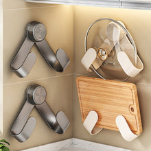 Load image into Gallery viewer, Adjustable Suction Cup No Drill Rotating Wall Mount Pot Lid Rack Multifunctional Kitchen Organizer Storage Rack