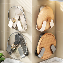 Load image into Gallery viewer, Adjustable Suction Cup No Drill Rotating Wall Mount Pot Lid Rack Multifunctional Kitchen Organizer Storage Rack