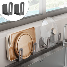 Load image into Gallery viewer, 1 Pair Wall Mounted Multifunctional Storage Rack Pot Lid Cutting Board Sponge Organizer For Kitchen Bathroom