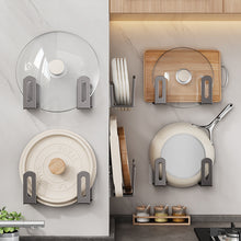 Load image into Gallery viewer, 1 Pair Wall Mounted Multifunctional Storage Rack Pot Lid Cutting Board Sponge Organizer For Kitchen Bathroom