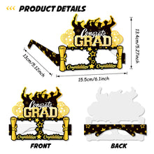 Load image into Gallery viewer, 8Pcs/Set 2026 Black Gold Glitter Paperboard Glasses Graduation Birthday Party Photo Prop Party Decoration Supplies