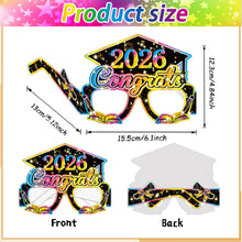 Load image into Gallery viewer, 8Pcs/Set 2026 Black Gold Pink Glitter Paperboard Glasses Graduation Birthday Party Photo Prop Party Decoration Supplies