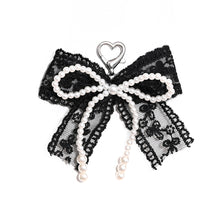 Load image into Gallery viewer, Sweet Pearl Lace Bow Keychain Y2K Heart Pendant Keyring Bag Phone Charm Pendant Accessories Decoration Gift For Women Girls