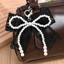 Load image into Gallery viewer, Sweet Pearl Lace Bow Keychain Y2K Heart Pendant Keyring Bag Phone Charm Pendant Accessories Decoration Gift For Women Girls
