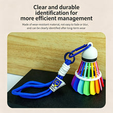 Load image into Gallery viewer, Creative 3D Mini Badminton Keychain Colorful Rainbow Shuttlecock Pendant Keyring Bag Backpack Ornament Pendant Accessories Gift