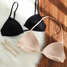 Load image into Gallery viewer, Sexy Thin Seamless Invisible Triangle Cup Bra Women Front Buckle Beauty Back Cross Straps Lingerie Underwear Tops