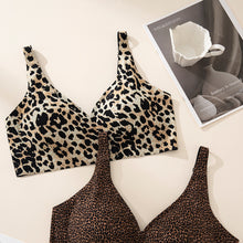 Load image into Gallery viewer, Leopard zebra Print Wireless Bra For Women Jelly Support Gathered Seamless Breathable Comfortable Invisible Daily Underwear