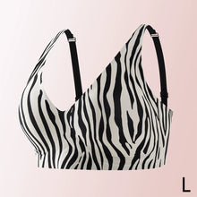 Load image into Gallery viewer, Leopard zebra Print Wireless Bra For Women Jelly Support Gathered Seamless Breathable Comfortable Invisible Daily Underwear