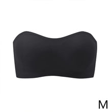 Load image into Gallery viewer, Women's Strapless Silk Bra Seamless Wire Free Push Up Invisible Anti Slip Crossed Tape Beauty Back Underwear
