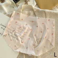 Load image into Gallery viewer, Women Ice Silk Seamless Panties Strawberry Print Mid Waist Underpant Breathable Cotton Crotch Soft Triangle Briefs Summer Underwear