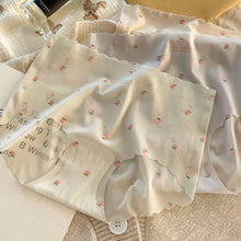 Load image into Gallery viewer, Women Ice Silk Seamless Panties Strawberry Print Mid Waist Underpant Breathable Cotton Crotch Soft Triangle Briefs Summer Underwear