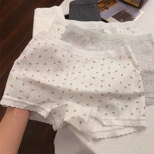 Load image into Gallery viewer, Women's Cute Lace Mid Waist Panties Sexy Sports Safety Underpants Thin Soft Breathable No Trace Comfortable Intimates Underwear