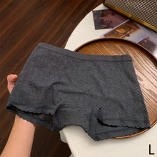 Load image into Gallery viewer, Women's Cute Lace Mid Waist Panties Sexy Sports Safety Underpants Thin Soft Breathable No Trace Comfortable Intimates Underwear