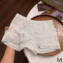 Load image into Gallery viewer, Women's Cute Lace Mid Waist Panties Sexy Sports Safety Underpants Thin Soft Breathable No Trace Comfortable Intimates Underwear