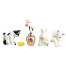 Load image into Gallery viewer, Car Interior Decoration Ornaments Mini Cat Rose Glass Vase Micro Landscape Center Console Decoration for Home Car Decor