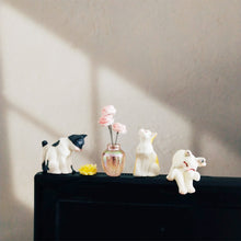 Load image into Gallery viewer, Car Interior Decoration Ornaments Mini Cat Rose Glass Vase Micro Landscape Center Console Decoration for Home Car Decor