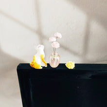 Load image into Gallery viewer, Car Interior Decoration Ornaments Mini Cat Rose Glass Vase Micro Landscape Center Console Decoration for Home Car Decor