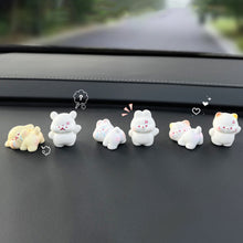 Load image into Gallery viewer, 2Pcs Car Accessories Cute Cartoon Little Rabbit Cat Figurine Friendly Animals Ornament Auto Interior Dashboard for Girls Gifts Drop