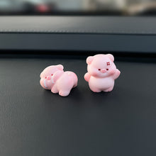 Load image into Gallery viewer, 2Pcs Car Accessories Cute Cartoon Little Rabbit Cat Figurine Friendly Animals Ornament Auto Interior Dashboard for Girls Gifts Drop