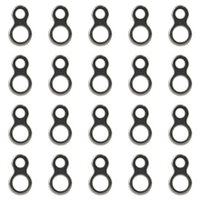 Load image into Gallery viewer, 20PCS 2-Hole Stainless Steel Lure Connector Seamless Offshore Fishing Connector for Slow Pitch Jigging Smooth Non-Abrasive Anti-Tangle Fishing Tackle Accessory