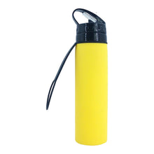 Load image into Gallery viewer, 600ML Portable Collapsible Silicone Bottle with Straw and Handle For Outdoor Hiking Cycling Camping