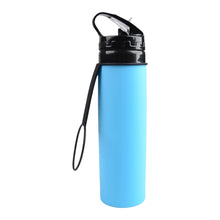Load image into Gallery viewer, 600ML Portable Collapsible Silicone Bottle with Straw and Handle For Outdoor Hiking Cycling Camping