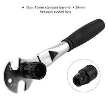 Load image into Gallery viewer, Multifunctional Bicycle Pedal Removal Wrench 15MM Standard Jaw 24MM Hex Hole Front Rear Axle Disassembly Repair Tool