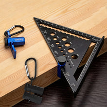 Load image into Gallery viewer, 1PC Aluminum Alloy Framing Square Attachment Jig Woodworking Stair Gauge High Precision Positioning and Fast Clamping Tool