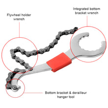 Load image into Gallery viewer, 3-in-1 Bicycle Integrated Bottom Bracket Wrench Cassette Lockring Fixing Wrench Derailleur Hanger Alignment Wrench Bicycle Repair Tools