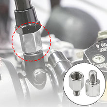 Load image into Gallery viewer, M10 M8 10MM 8MM Silver Mirror Adapter Motorcycle Rearview Mirrors Adapters Conversion Bolt Screws Clockwise Anti-clock Right Left Thread