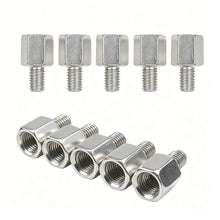 Load image into Gallery viewer, M10 M8 10MM 8MM Silver Mirror Adapter Motorcycle Rearview Mirrors Adapters Conversion Bolt Screws Clockwise Anti-clock Right Left Thread
