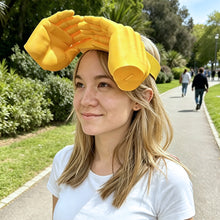 Load image into Gallery viewer, 3D Printed Funny Palm Sized Sun Hat Hands Free Adjustable Summer Novelty Cap Creative Gag Gift for Beach Party & Outdoor Travel