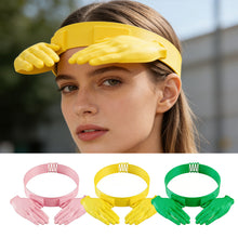 Load image into Gallery viewer, 3D Printed Funny Palm Sized Sun Hat Hands Free Adjustable Summer Novelty Cap Creative Gag Gift for Beach Party & Outdoor Travel