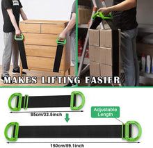 Load image into Gallery viewer, Adjustable Moving Straps with Handles Heavy Duty Support Belt for Lifting Furniture Heavy Object Ergonomic Lift Assist Tool Moving Supplies for Home Relocation