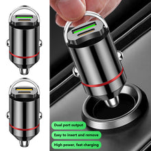 Load image into Gallery viewer, 12-24V Dual Ports Car Charger Pull Ring Automatic PD+USB Fast Charging for iPhone Huawei Xiaomi QC 3.0 Phone Auto Cigarette Lighter Adapter
