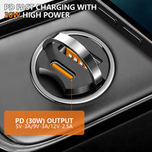 Load image into Gallery viewer, 12-24V Dual Ports Car Charger Pull Ring Automatic PD+USB Fast Charging for iPhone Huawei Xiaomi QC 3.0 Phone Auto Cigarette Lighter Adapter