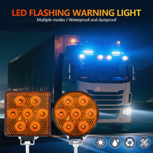Load image into Gallery viewer, 7LED Work Light 12V-80V Strobe Warning Lamp with Flood Beam Waterproof Reverse Backup Tail Light for Truck Off-Road Excavator Tractor