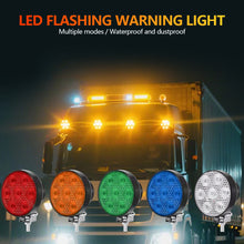 Load image into Gallery viewer, 7LED Work Light 12V-80V Strobe Warning Lamp with Flood Beam Waterproof Reverse Backup Tail Light for Truck Off-Road Excavator Tractor