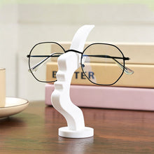 Load image into Gallery viewer, 3D Printed Minimalist Human Profile Eyeglass Holder Creative Side Face Glasses Stand Line Art Desktop Decor Ornament