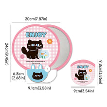 Load image into Gallery viewer, Cute Mini Folding Round Fan Portable Pocket Handheld Fan with Reflective Board Student Outdoor Photography Decor