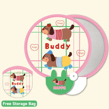 Load image into Gallery viewer, Cute Mini Folding Round Fan Portable Pocket Handheld Fan with Reflective Board Student Outdoor Photography Decor
