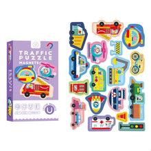 Load image into Gallery viewer, Kids Magnetic Stickers Puzzle Letters Numbers Fruits Dinosaur Animal Traffic Refrigerator Early Education Educational Toys